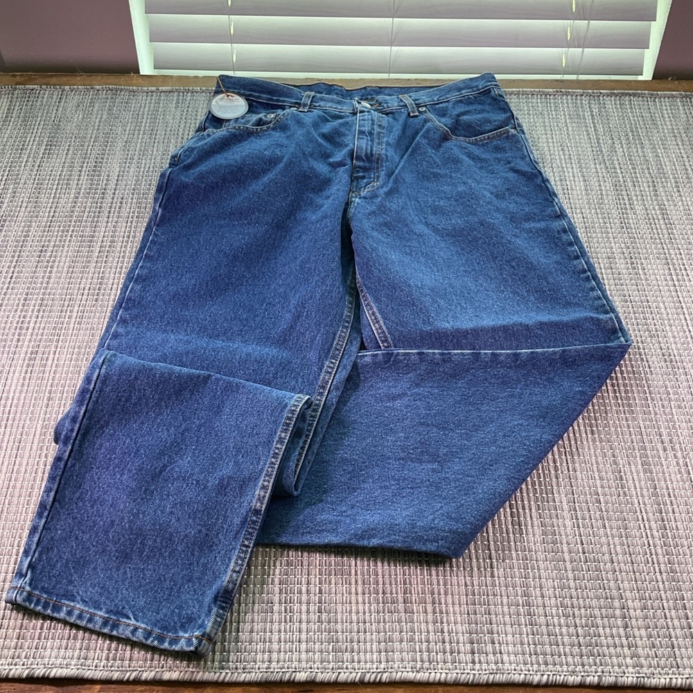 Member's Mark Mens Relaxed Fit Denim Jeans 36x32 Blue 100% Cotton NWT